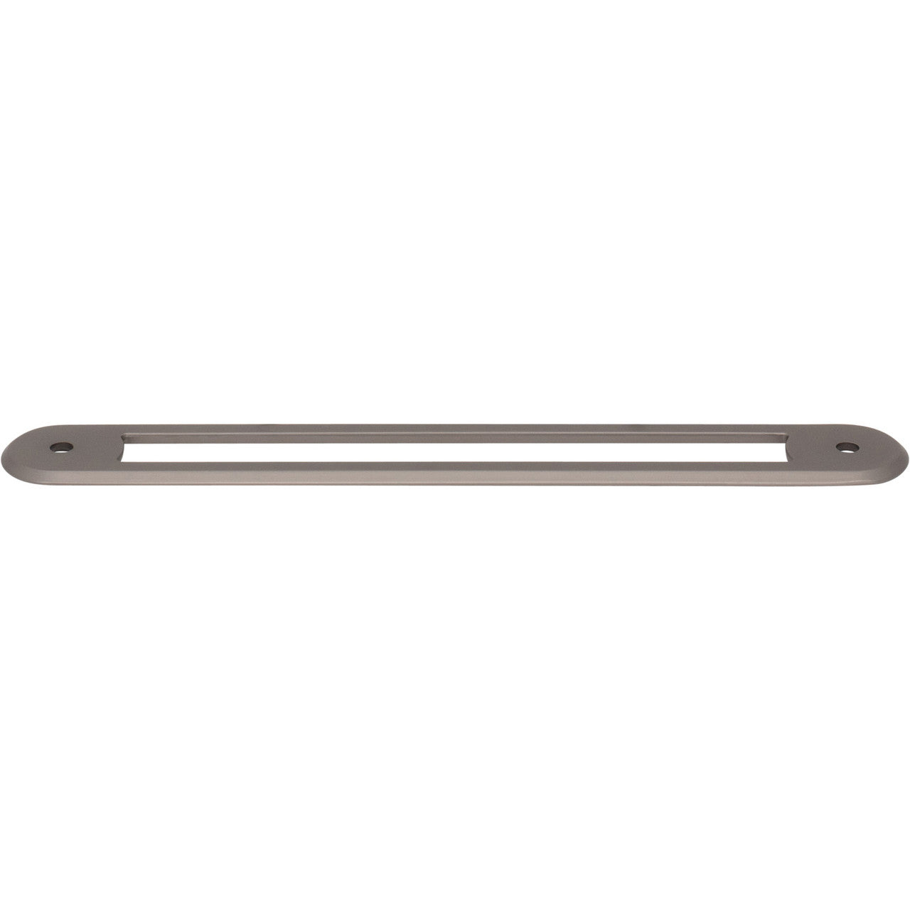 Top Knobs TK3354AG: 6-5/16" Brockwell Oval Backplate - Ash Gray