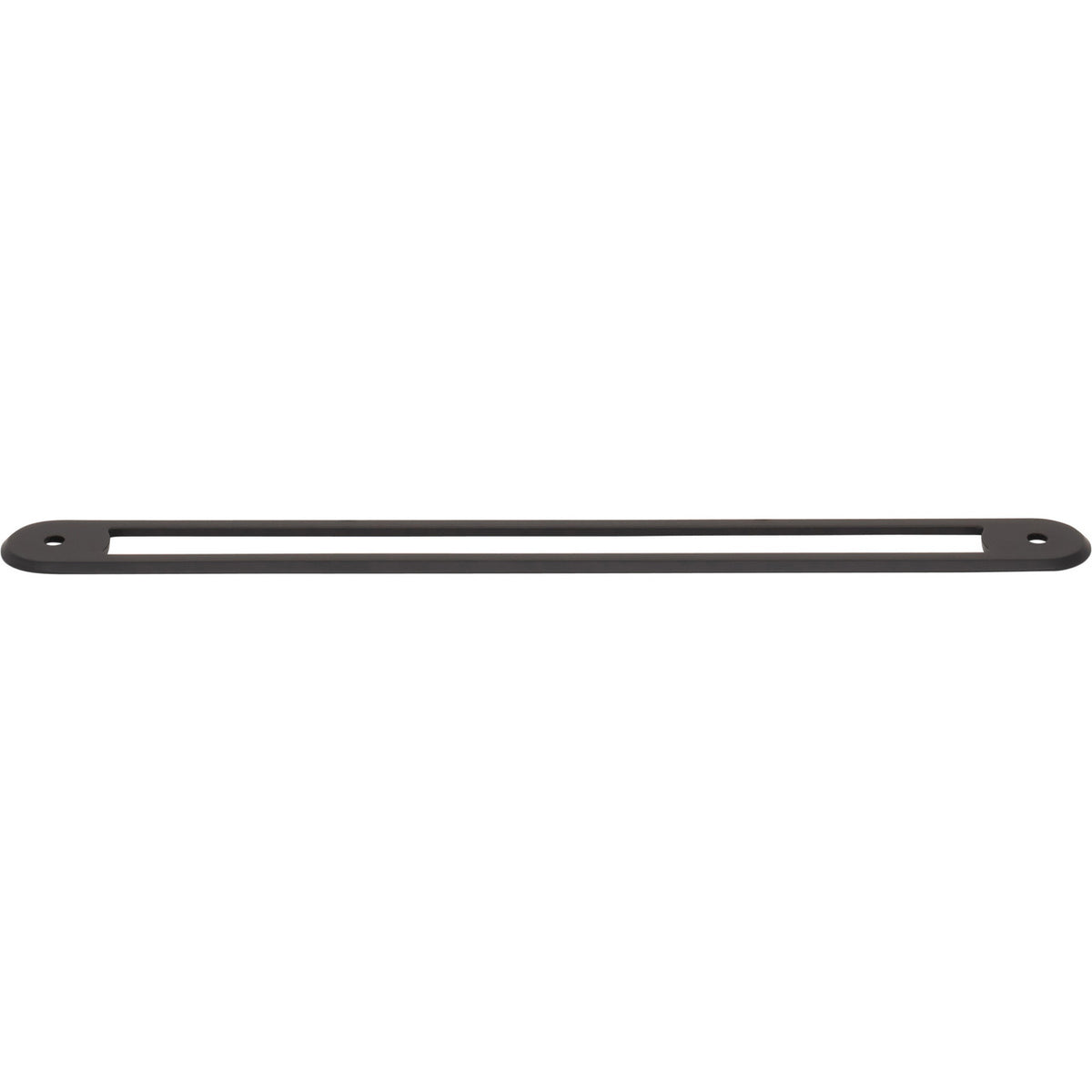 Top Knobs TK3356BLK: 8-13/16" Brockwell Oval Backplate - Flat Black