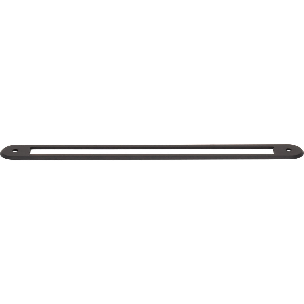 Top Knobs TK3356BLK: 8-13/16" Brockwell Oval Backplate - Flat Black