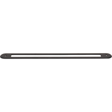 Top Knobs TK3356BLK: 8-13/16" Brockwell Oval Backplate - Flat Black
