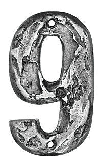 Hawk Hill RN9VG: 4-3/4" Rustic Numeral 9 - Verde