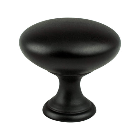 Berenson 9021-1055: 1-1/8" Traditional Advantage One Round Cabinet Knob - Matte Black