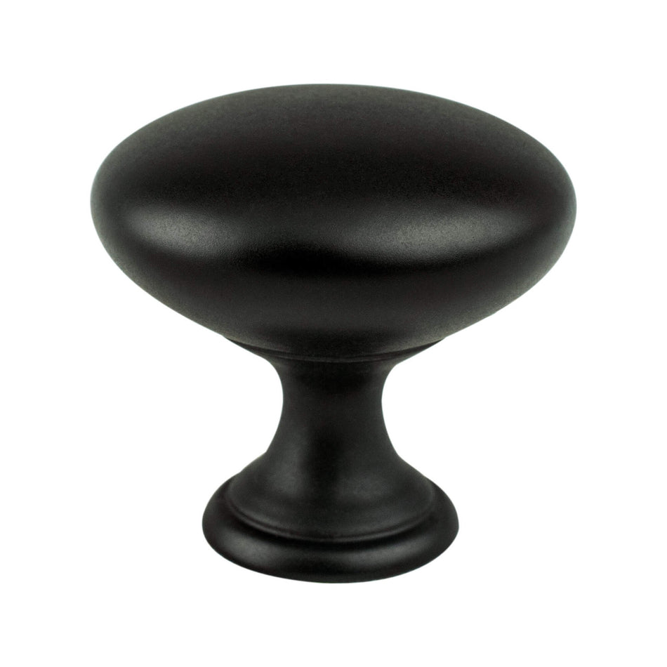 Berenson 9021-1055: 1-1/8" Traditional Advantage One Round Cabinet Knob - Matte Black