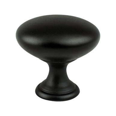 Berenson 9021-1055: 1-1/8" Traditional Advantage One Round Cabinet Knob - Matte Black
