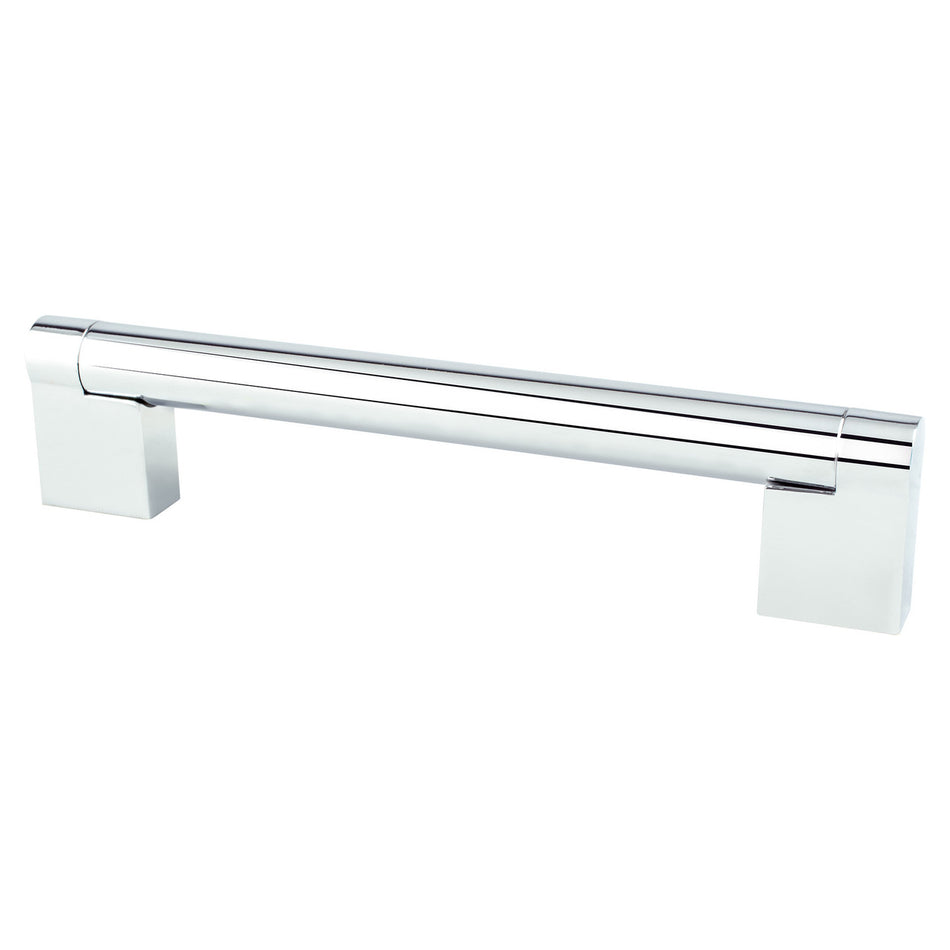 Berenson 9112-1026: 128mm cc Contemporary Advantage Three Round Bar Cabinet Pull - Polished Chrome