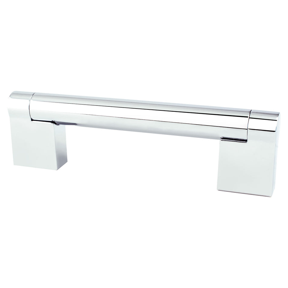 Berenson 9117-1026: 96mm cc Contemporary Advantage Three Round Bar Cabinet Pull - Polished Chrome
