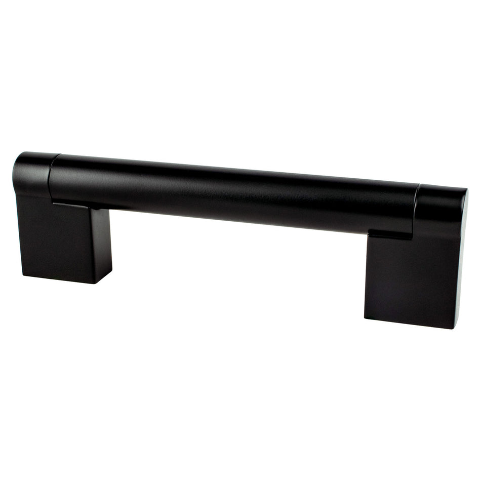 Berenson 9118-1055: 96mm cc Contemporary Advantage Three Round Bar Cabinet Pull - Matte Black