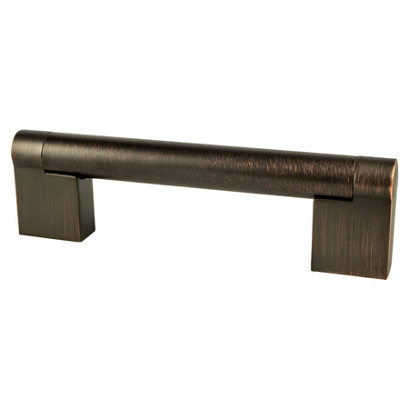 Berenson 9119-10VB: 96mm cc Contemporary Advantage Three Round Bar Cabinet Pull - Verona Bronze
