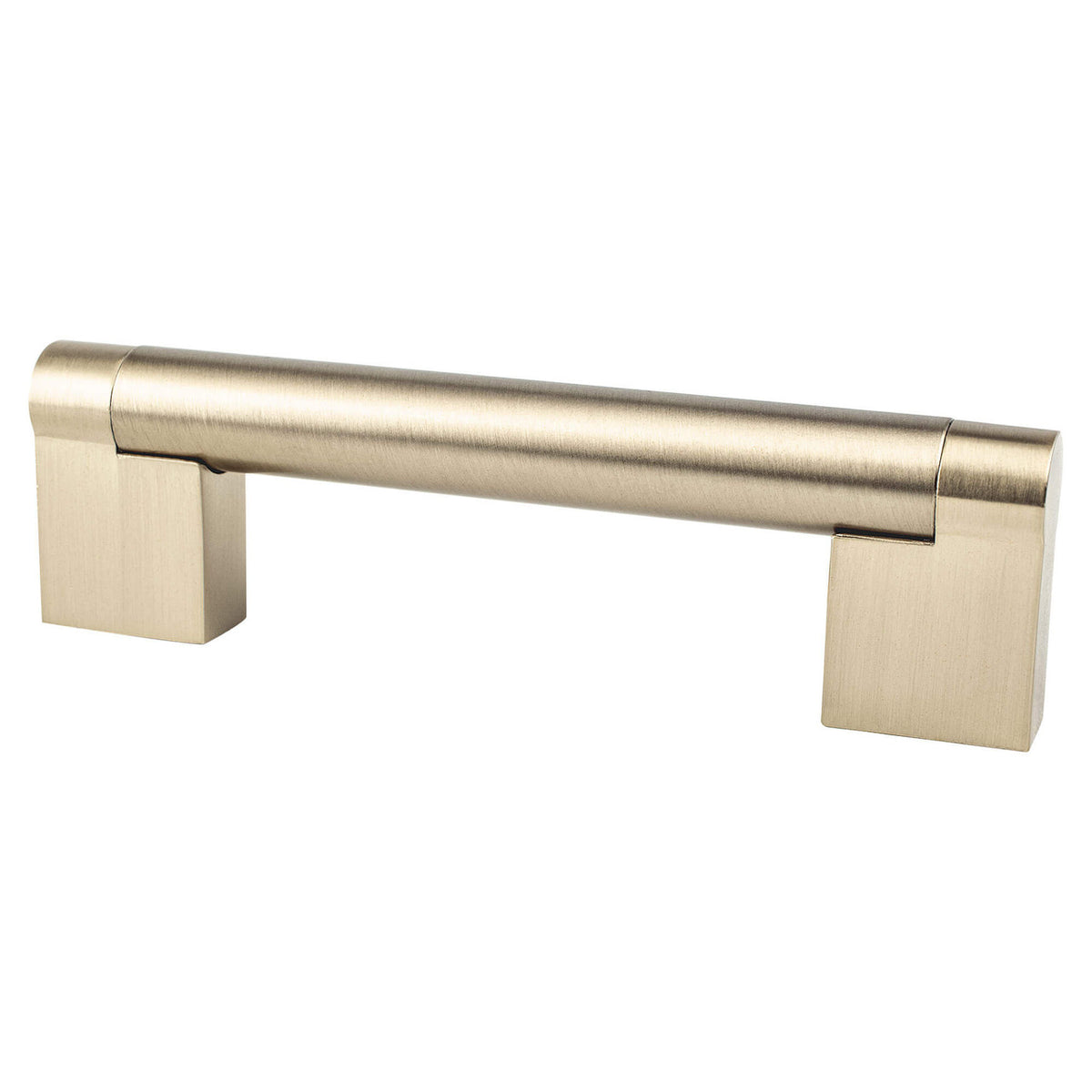 Berenson 9121-10CZ: 96mm cc Contemporary Advantage Three Round Bar Cabinet Pull - Champagne