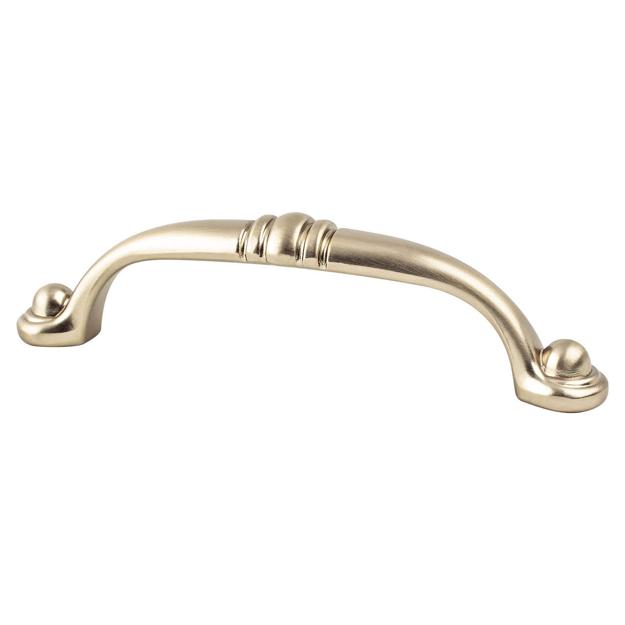 Berenson 9192-10CZ: 96mm cc Traditional Advantage Three Cabinet Pull - Champagne