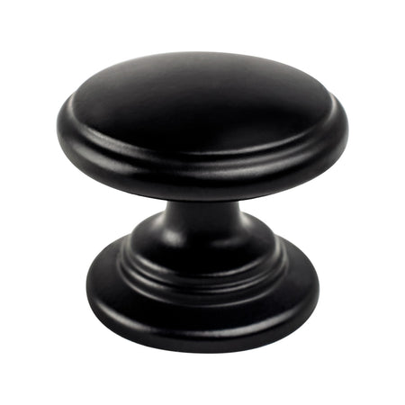 Berenson 9193-1055: 1-3/16" Traditional Advantage Two Cabinet Knob - Matte Black