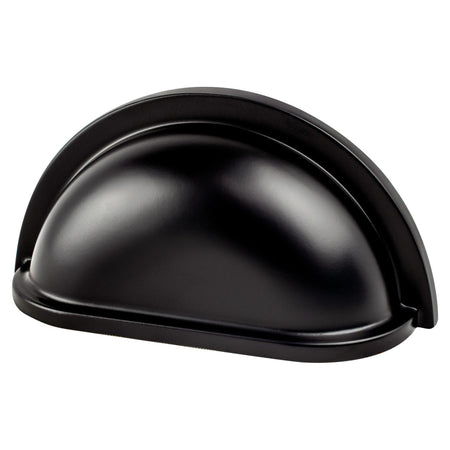 Berenson 9194-1055: 3" cc Traditional Advantage Three Cup Cabinet Pull - Matte Black