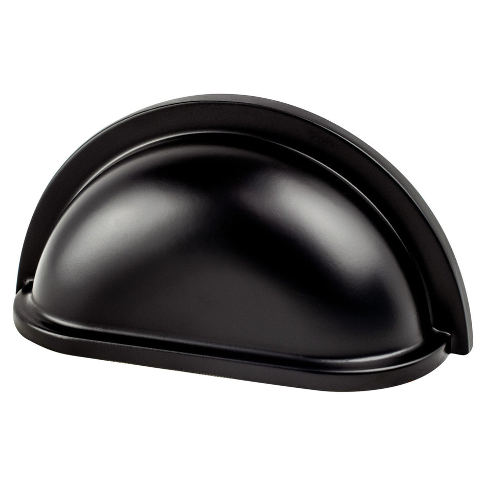 Berenson 9194-1055: 3" cc Traditional Advantage Three Cup Cabinet Pull - Matte Black