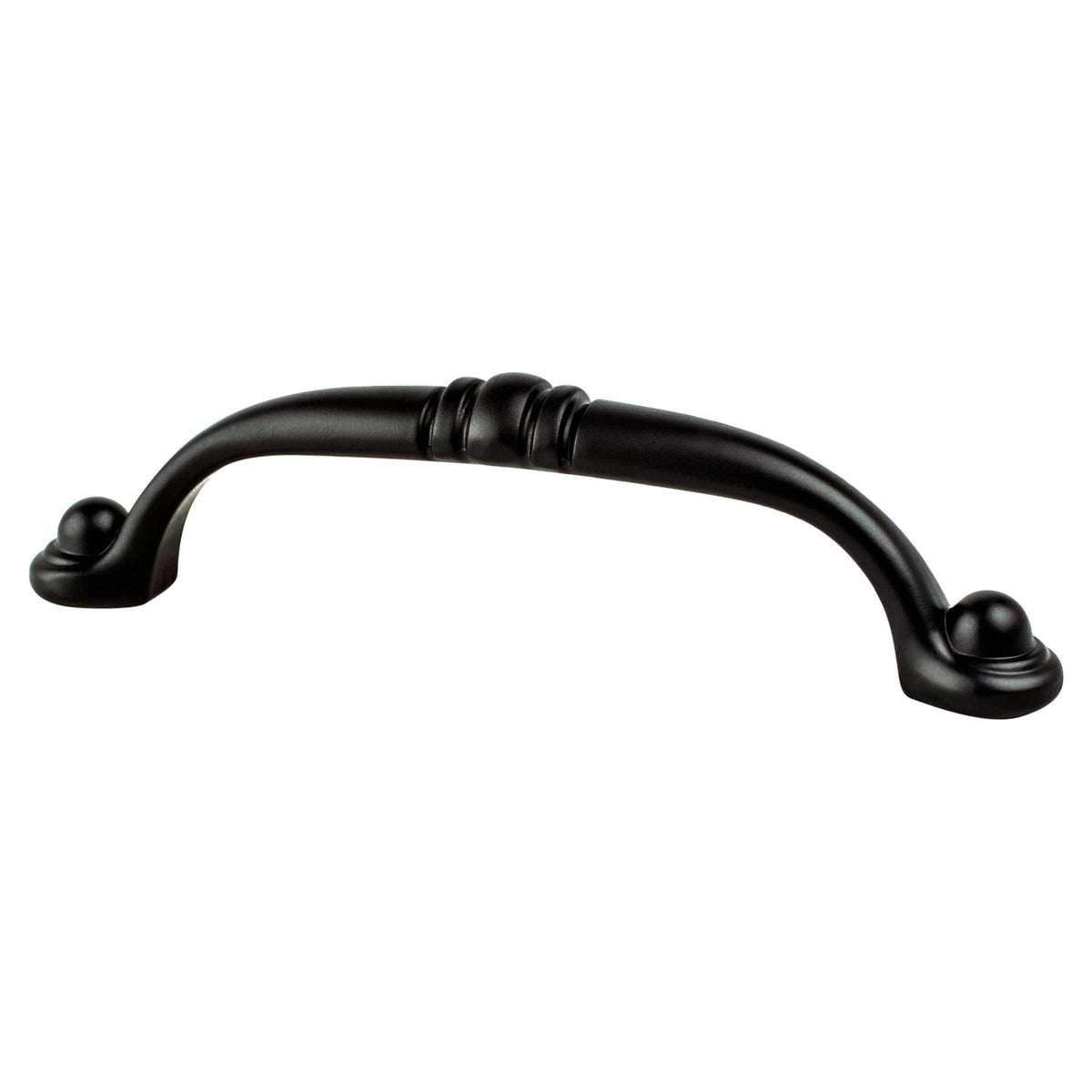 Berenson 9195-1055: 96mm cc Traditional Advantage Three Cabinet Pull - Matte Black