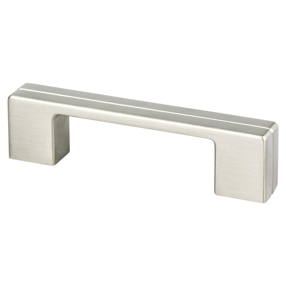 Berenson 9200-1BPN: 3" and 96mm cc Skyline Cabinet Pull - Brushed Nickel