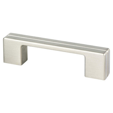 Berenson 9200-1BPN: 3" and 96mm cc Skyline Cabinet Pull - Brushed Nickel
