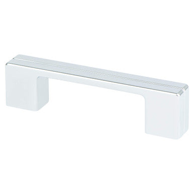 Berenson 9201-1026: 3" and 96mm cc Skyline Cabinet Pull - Polished Chrome
