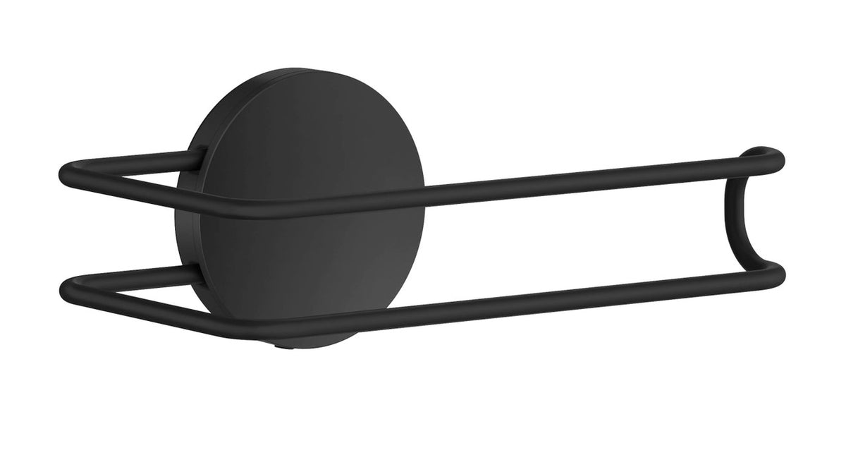 Smedbo BB3411: Beslagsboden Wall-Mount Toilet Paper Holder (Self-Adhesive) - Matte Black
