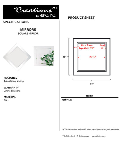 Specificaton Sheet