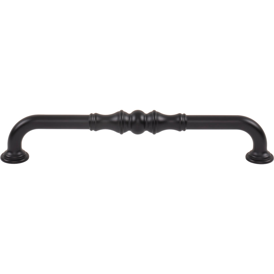 Top Knobs TK3434BLK: 7-9/16" cc Bayridge Cabinet Pull - Flat Black