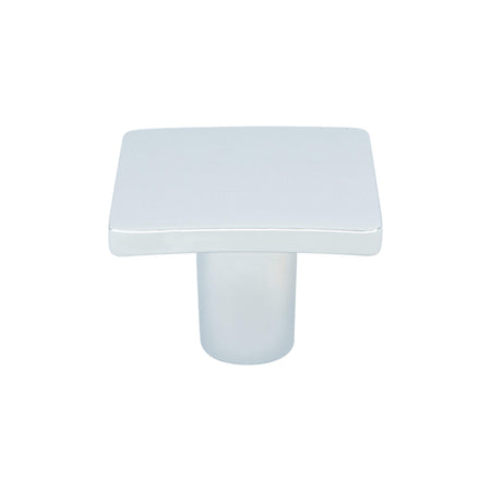 R. Christensen 9322-1026-C: 1-1/4" Wave Square Cabinet Knob - Polished Chrome