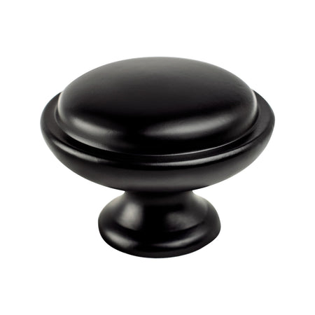 Berenson 9341-1055: 1-1/8" Traditional Advantage One Cabinet Knob - Matte Black