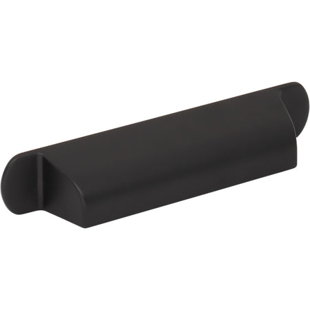 Top Knobs TK3361BLK: 3-3/4" Cressing Cup Cabinet Pull - Flat Black