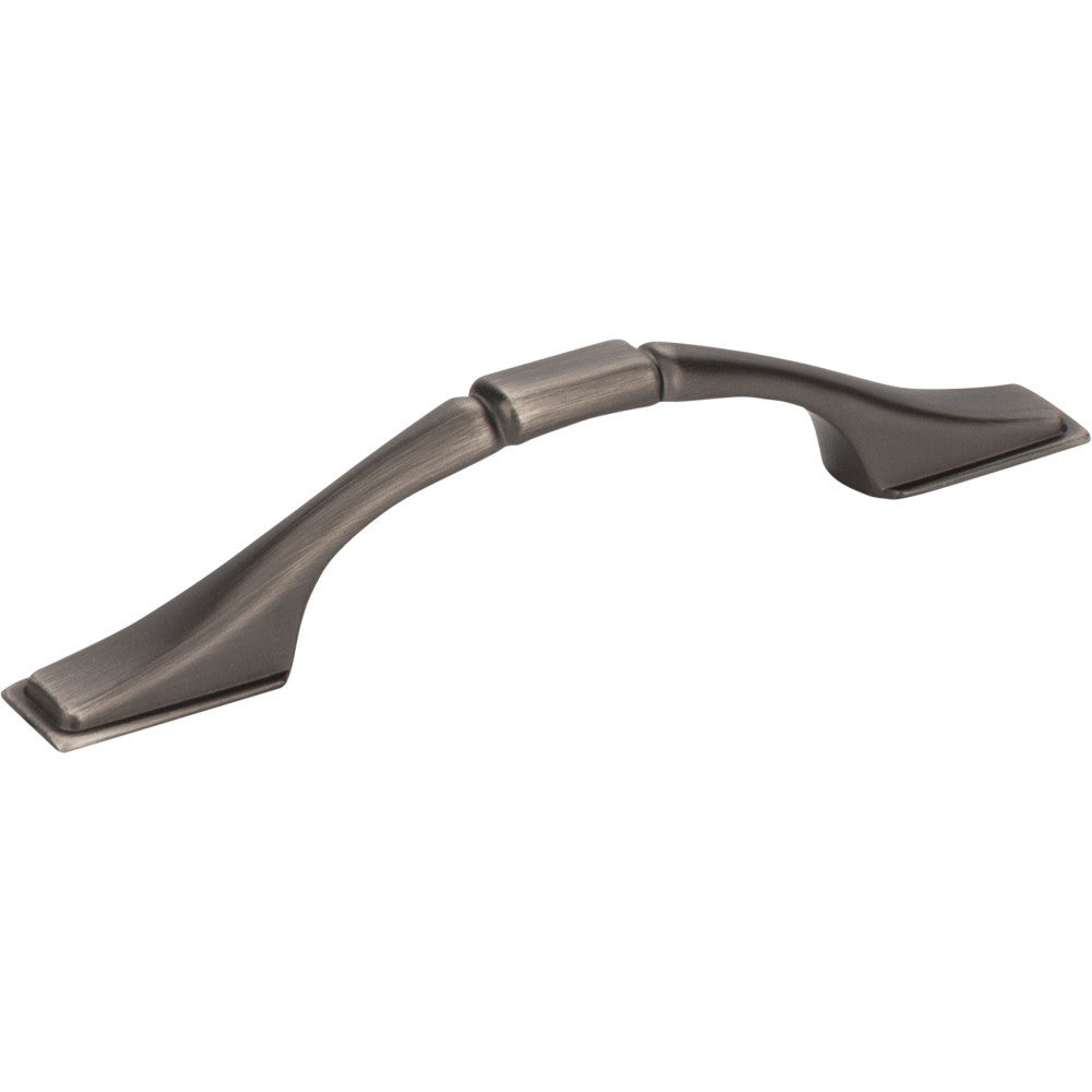 Elements 937-3BNBDL: 3" cc Hammond Arch Cabinet Pull - Brushed Pewter