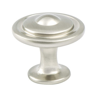 Berenson 9381-1BPN: 1-1/4" Traditional Advantage Three Cabinet Knob - Brushed Nickel