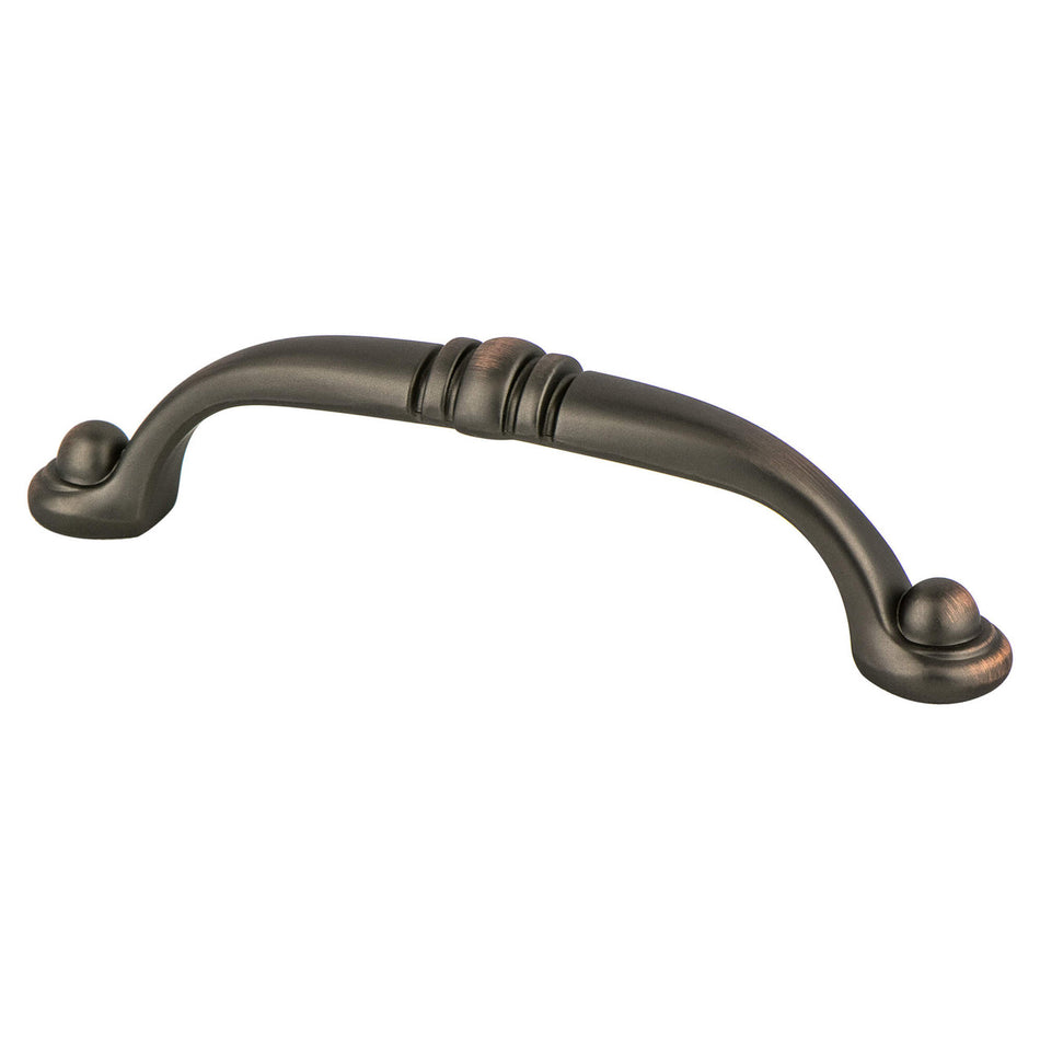 Berenson 9383-10VB: 96mm cc Traditional Advantage Three Cabinet Pull - Verona Bronze