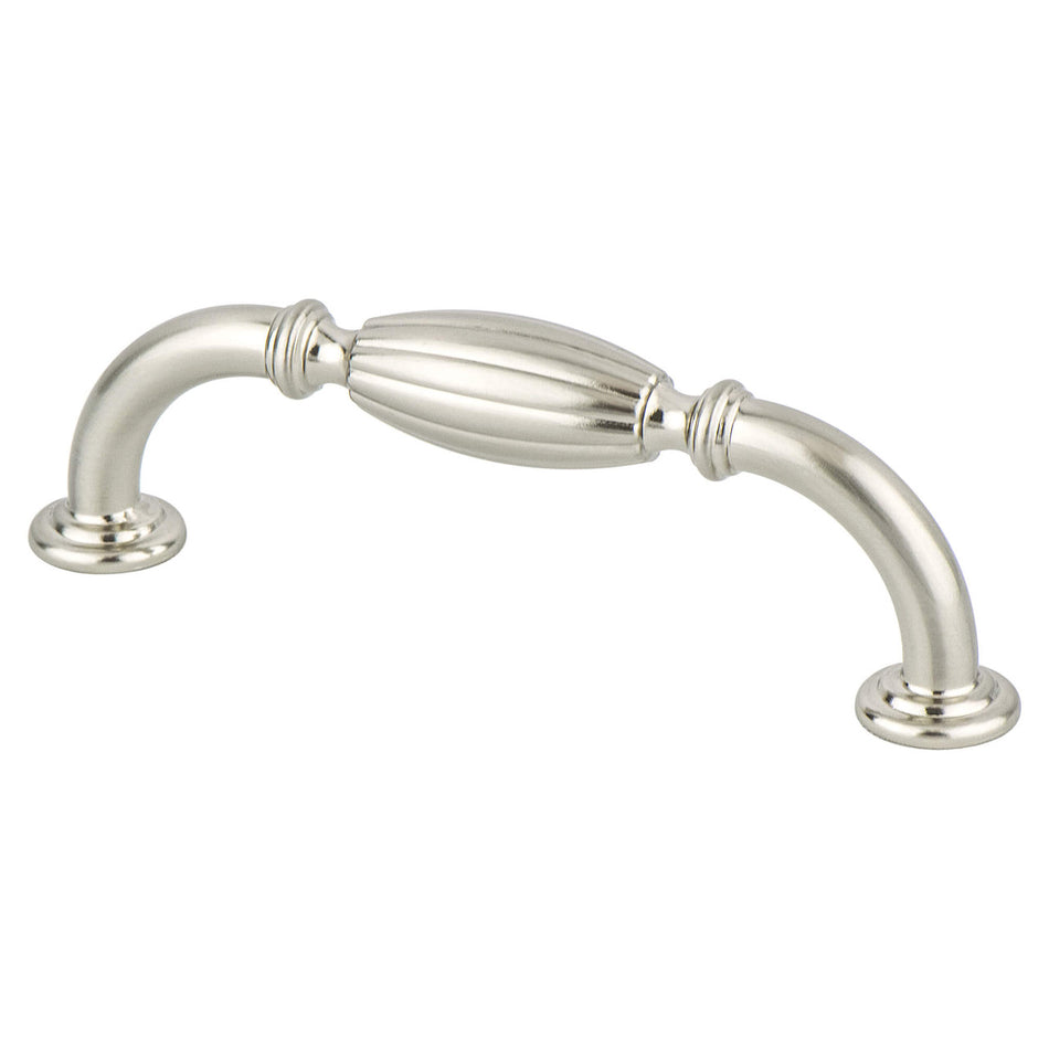 Berenson 9393-1BPN: 96mm cc Advantage Plus Five D-Handle Cabinet Pull - Brushed Nickel