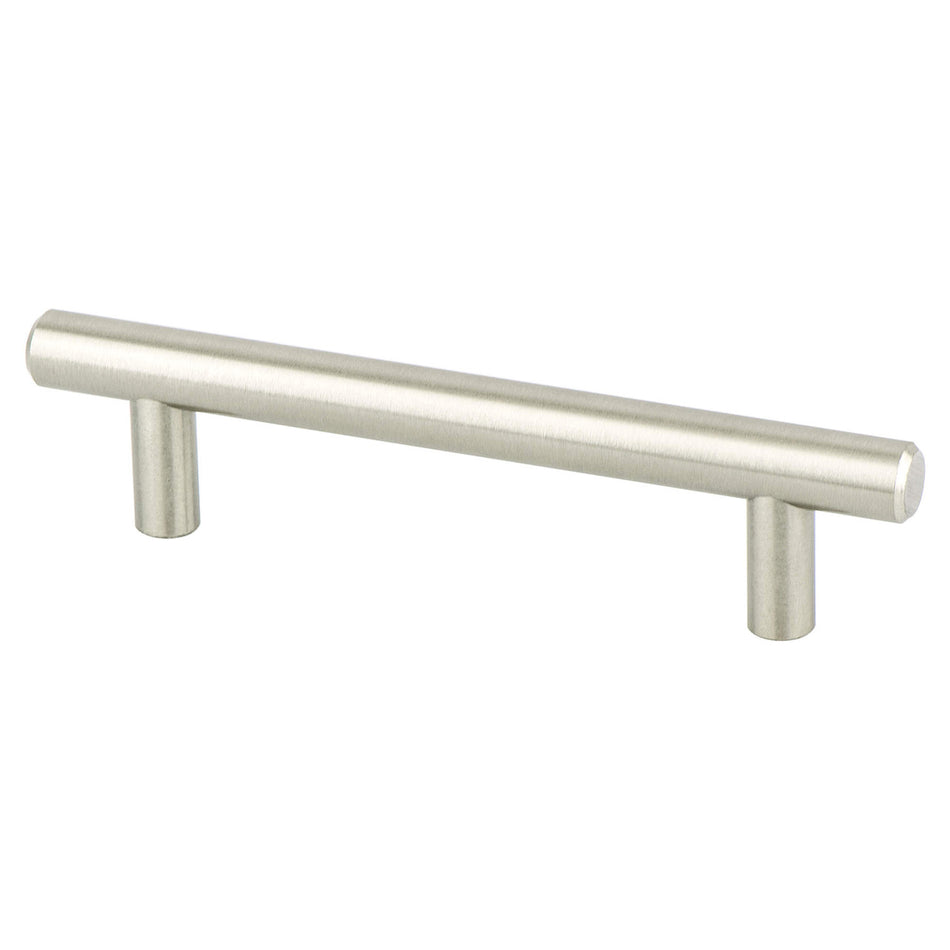 Berenson 9401-2BPN: 96mm cc Transitional Advantage Two Round Bar Cabinet Pull - Brushed Nickel