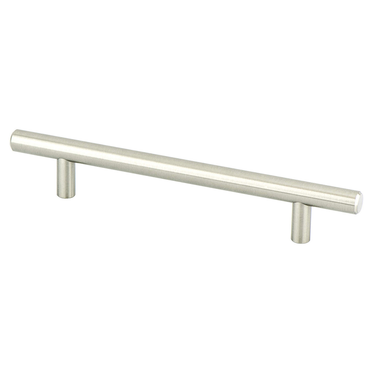 Berenson 9402-2BPN: 128mm cc Transitional Advantage Two Round Bar Cabinet Pull - Brushed Nickel