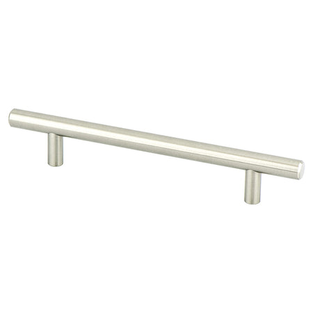 Berenson 9402-2BPN: 128mm cc Transitional Advantage Two Round Bar Cabinet Pull - Brushed Nickel