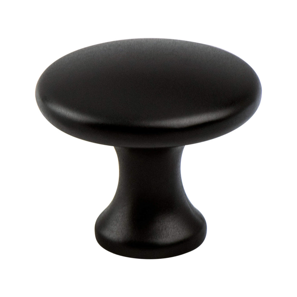 Berenson 9431-1055: 1-1/8" Contemporary Advantage Five Round Cabinet Knob - Matte Black