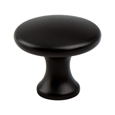 Berenson 9431-1055: 1-1/8" Contemporary Advantage Five Round Cabinet Knob - Matte Black