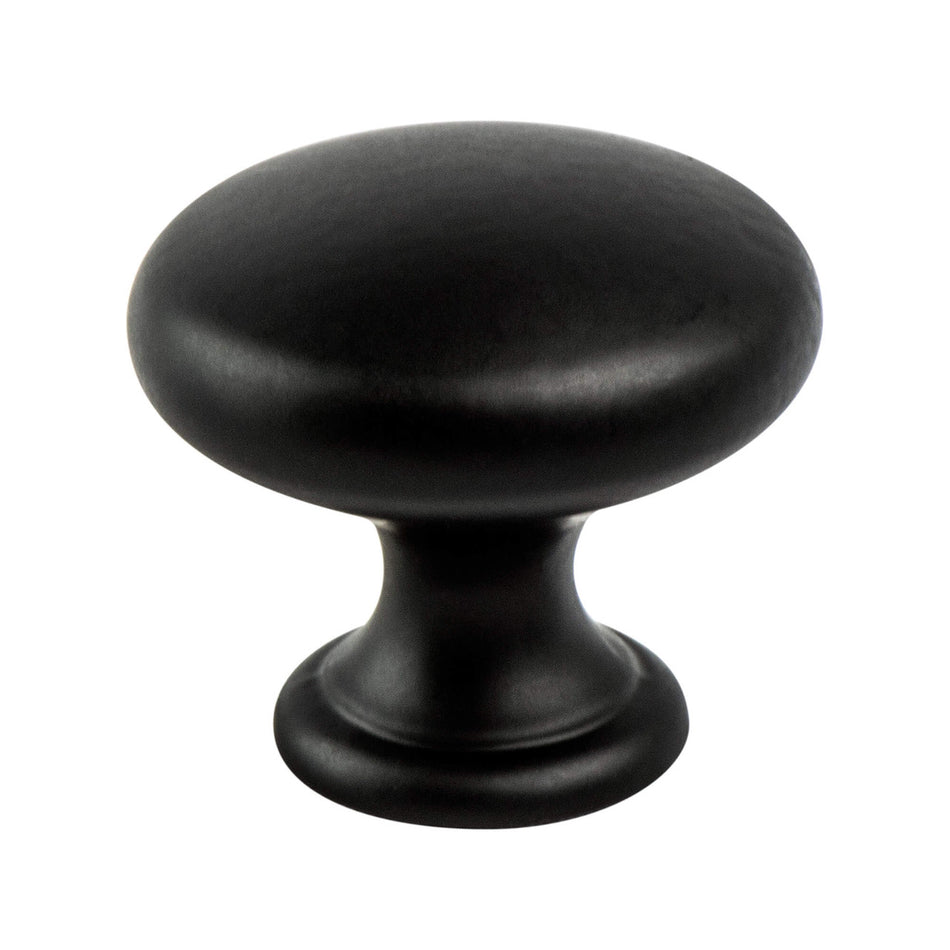 Berenson 9434-4055: 1-1/4" Contemporary Advantage Four Round Cabinet Knob - Matte Black