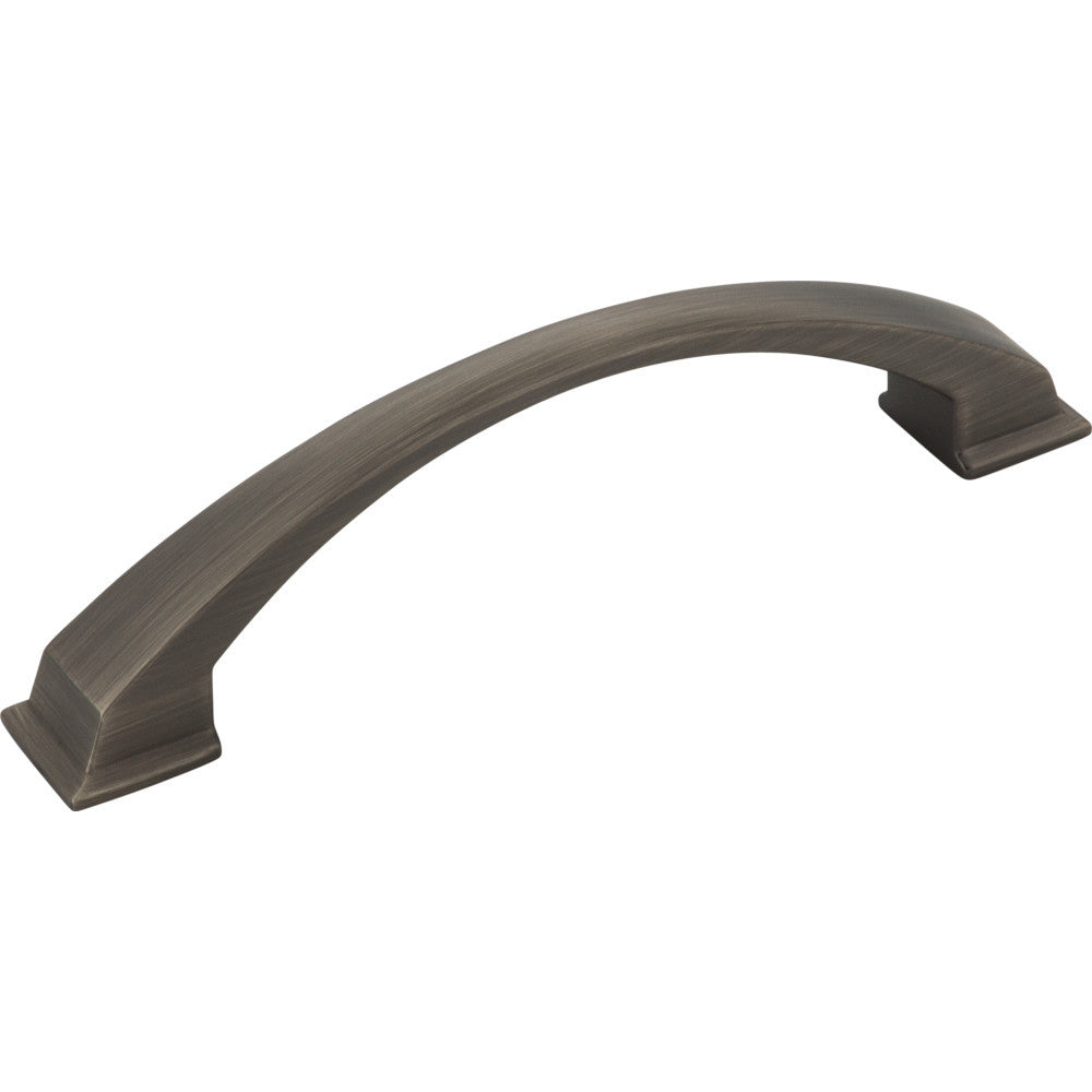 Jeffrey Alexander 944-128BNBDL: 128mm cc Roman Arch Cabinet Pull - Brushed Pewter