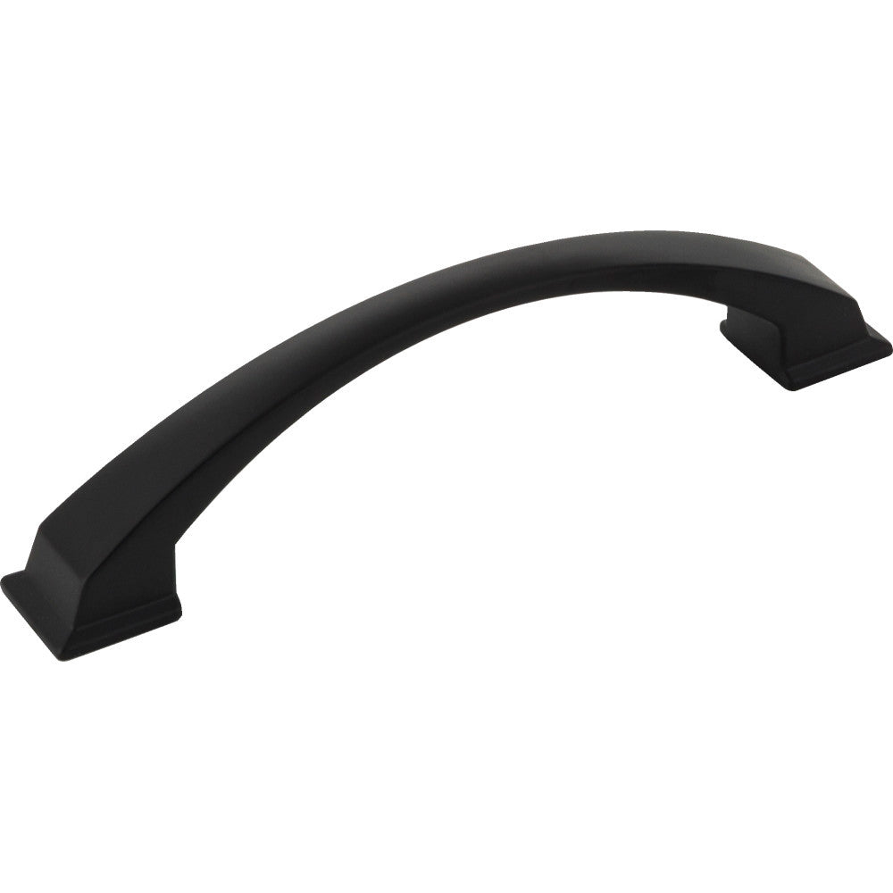 Jeffrey Alexander 944-128MB: 128mm cc Roman Arch Cabinet Pull - Matte Black
