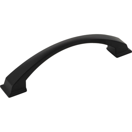 Jeffrey Alexander 944-128MB: 128mm cc Roman Arch Cabinet Pull - Matte Black