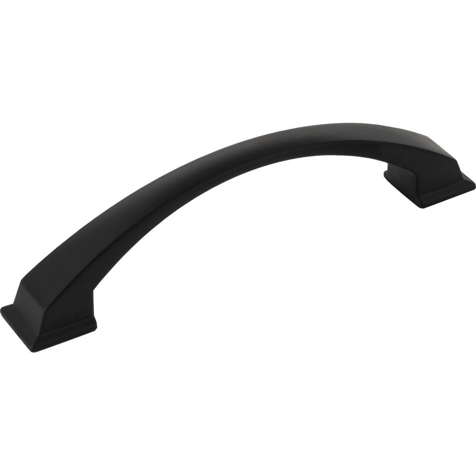 Jeffrey Alexander 944-128MB: 128mm cc Roman Arch Cabinet Pull - Matte Black