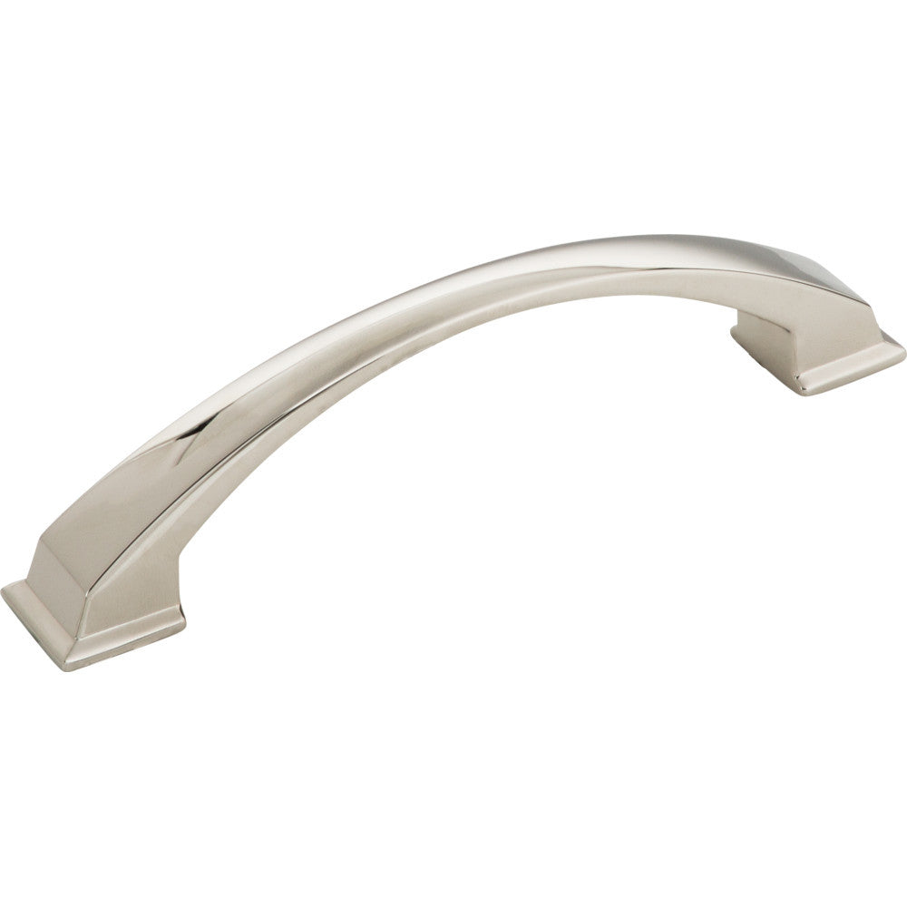 Jeffrey Alexander 944-128NI: 128mm cc Roman Arch Cabinet Pull - Polished Nickel