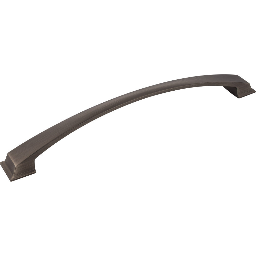 Jeffrey Alexander 944-12BNBDL: 12" cc Roman Arch Cabinet Pull - Brushed Pewter