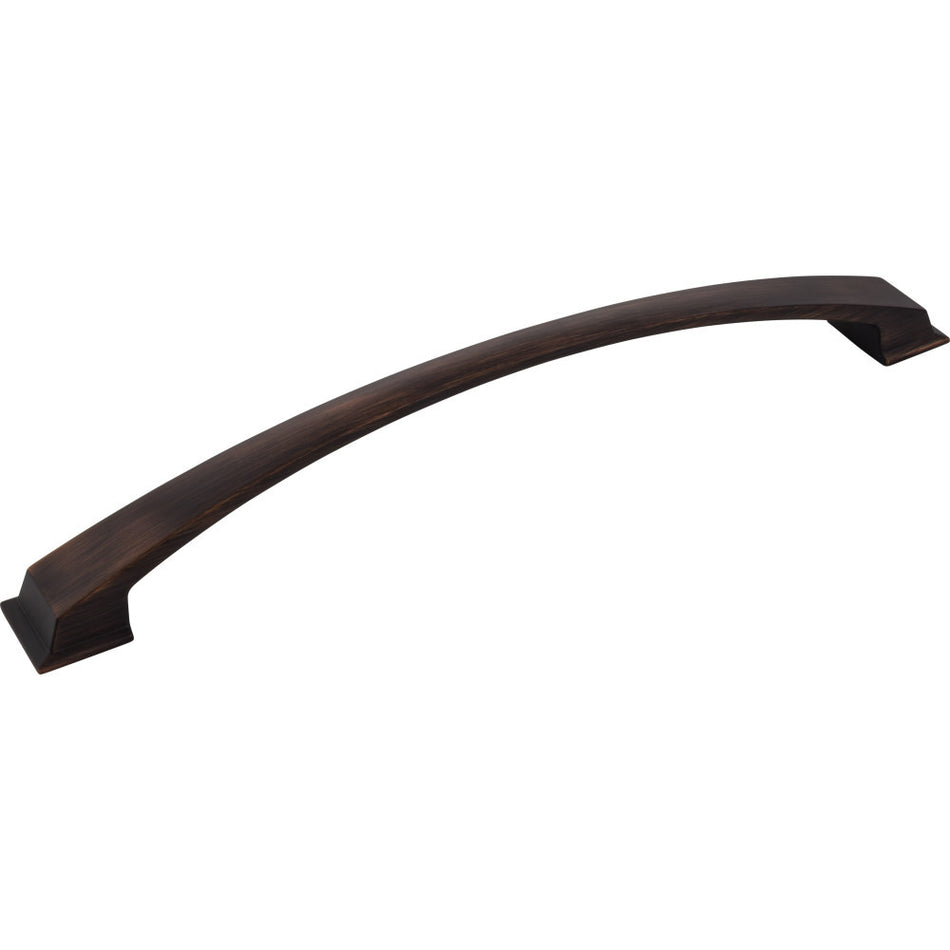Jeffrey Alexander 944-12DBAC: 12" cc Roman Arch Cabinet Pull - Brushed Oil Rubbed Bronze