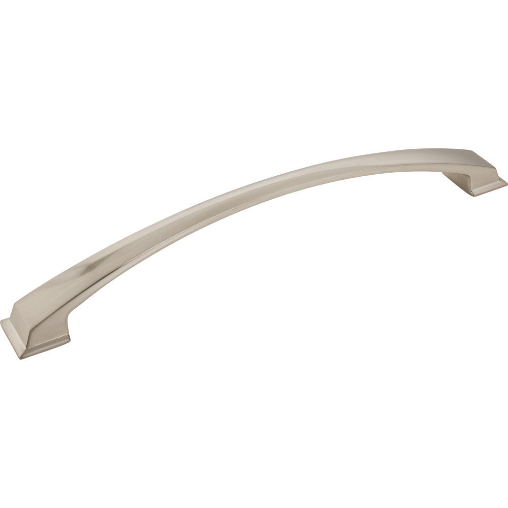 Jeffrey Alexander 944-12SN: 12" cc Roman Arch Cabinet Pull - Satin Nickel