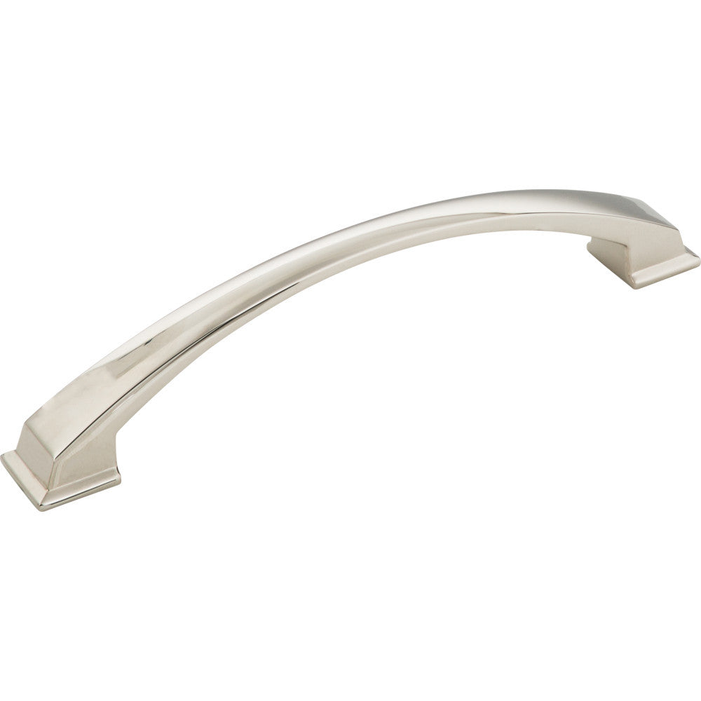 Jeffrey Alexander 944-160NI: 160mm cc Roman Arch Cabinet Pull - Polished Nickel