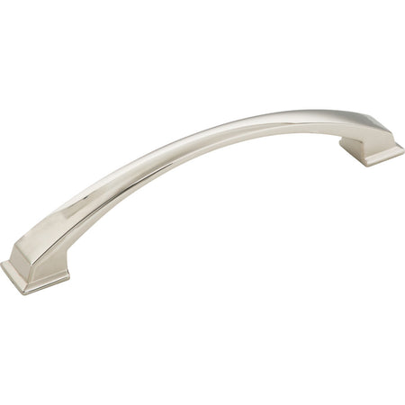 Jeffrey Alexander 944-160NI: 160mm cc Roman Arch Cabinet Pull - Polished Nickel