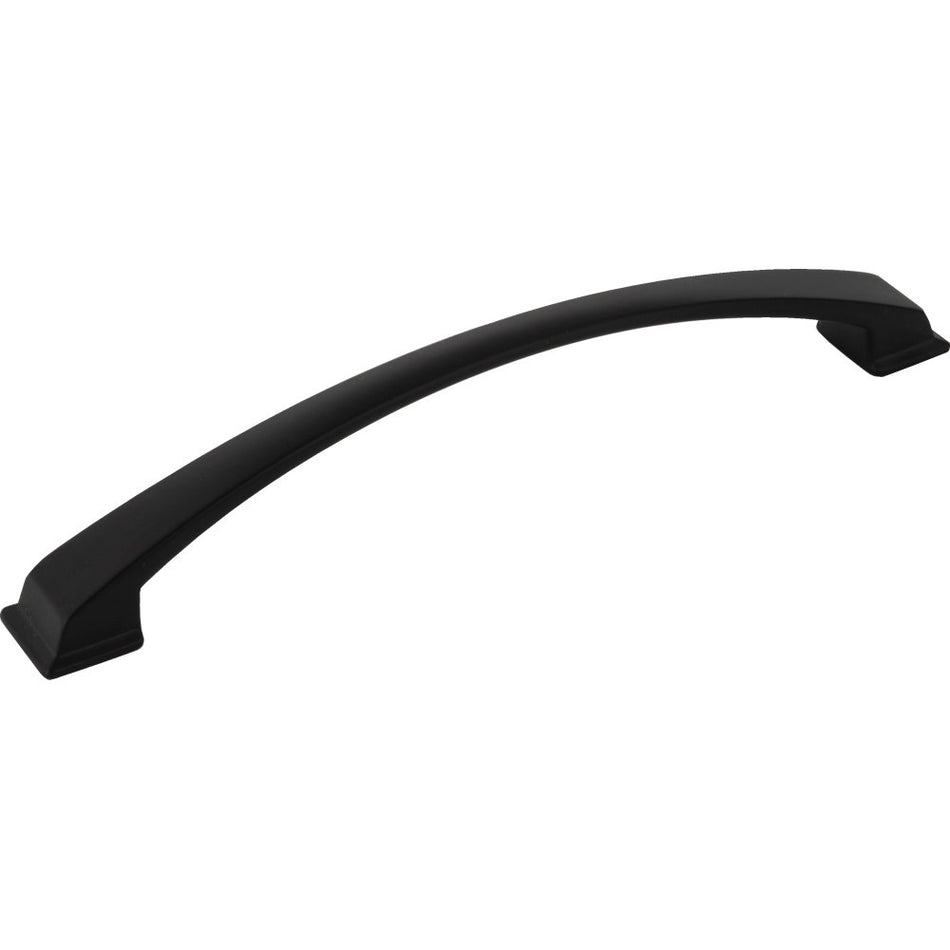 Jeffrey Alexander 944-192MB: 192mm cc Roman Arch Cabinet Pull - Matte Black