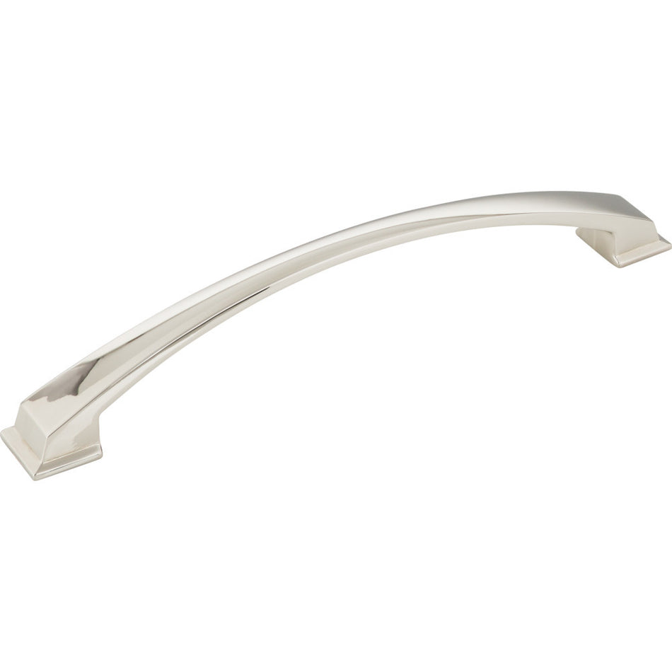 Jeffrey Alexander 944-192NI: 192mm cc Roman Arch Cabinet Pull - Polished Nickel