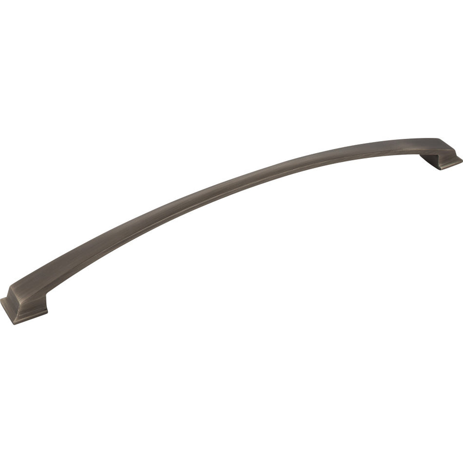 Jeffrey Alexander 944-305BNBDL: 305mm cc Roman Arch Cabinet Pull - Brushed Pewter